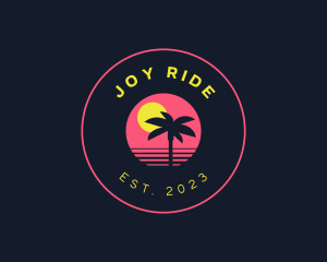 Resort Beach Sunset logo design