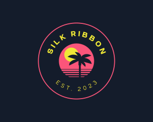 Resort Beach Sunset logo design