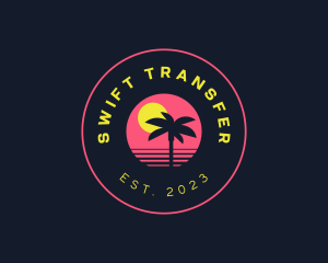 Resort Beach Sunset logo design