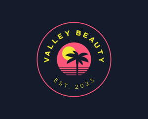 Resort Beach Sunset logo design