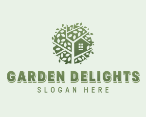 Eco Treehouse Garden logo design