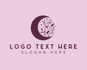 Feminine Floral Moon Wellness logo