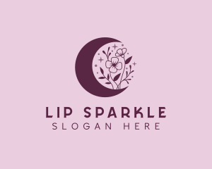 Feminine Floral Moon Wellness logo design