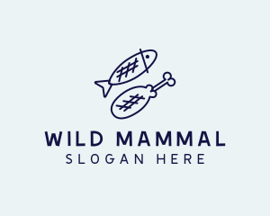 Chicken Fish Food logo design