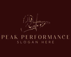 Violin Instrument Performer logo design