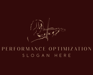 Violin Instrument Performer logo design