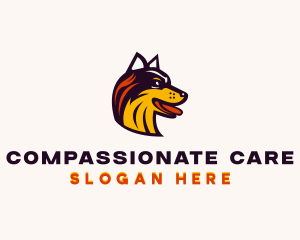 Husky Breeder Pet Care logo design