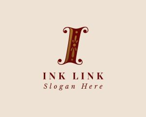 Elegant Floral Letter I logo design