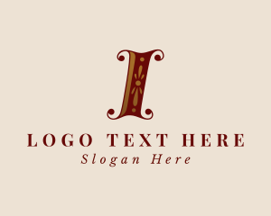 Elegant Floral Letter I Logo
