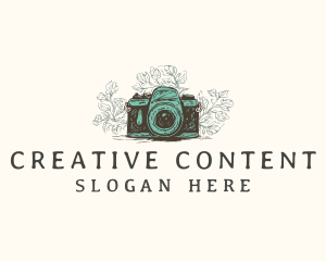 Floral Photography Camera logo design