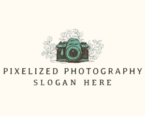 Floral Photography Camera logo design