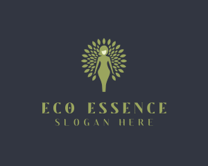 Tree Woman Eco Friendly logo design