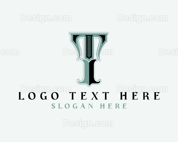 Antique Fashion Boutique Letter T Logo