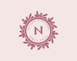 Feminine Eco Leaf logo design