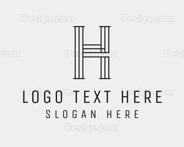 Geometric Minimalist Letter H Logo