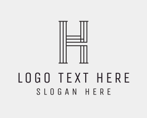 Geometric Minimalist Letter H logo