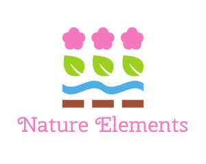 Nature Flower Garden logo design