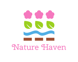 Nature Flower Garden logo design