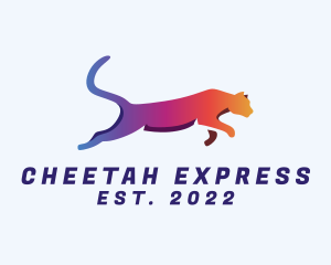 Gradient Cheetah Animal logo