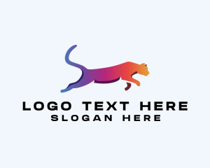 Gradient Cheetah Animal logo