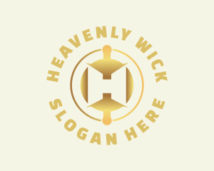 Cryptocurrency Gold Letter H logo design