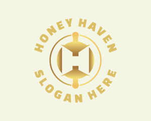 Cryptocurrency Gold Letter H logo design