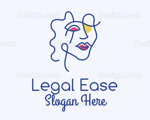 Woman Makeup Face Logo