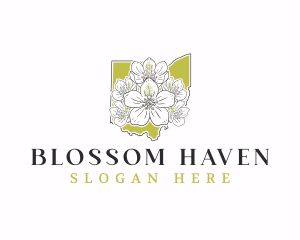 Ohio Rhododendron Flower logo design