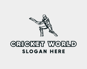 Cricket Player Sports logo
