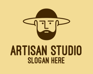 Bearded Hat Man  logo design