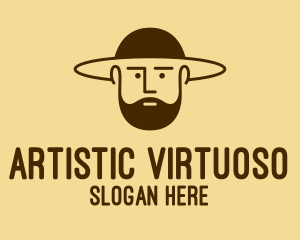 Bearded Hat Man  logo design