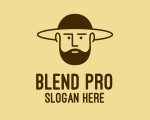 Bearded Hat Man  logo design