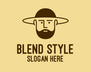 Bearded Hat Man  logo design