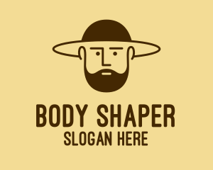 Bearded Hat Man  logo design