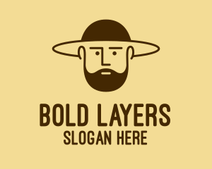 Bearded Hat Man  logo design