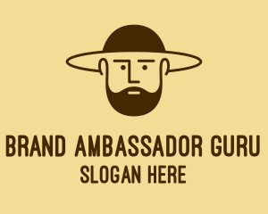 Bearded Hat Man  logo design