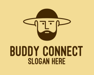 Bearded Hat Man  logo design