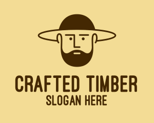 Bearded Hat Man  logo design