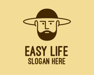 Bearded Hat Man  logo design