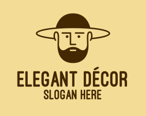 Bearded Hat Man  logo design