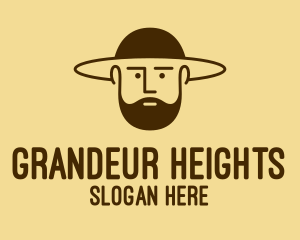 Bearded Hat Man  logo design