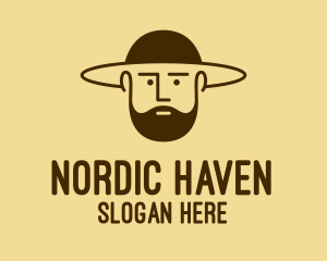 Bearded Hat Man  logo design