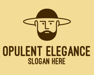 Bearded Hat Man  logo design