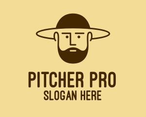 Bearded Hat Man  logo design