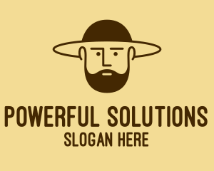 Bearded Hat Man  logo design