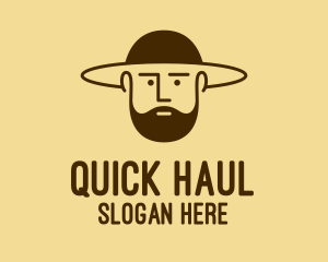 Bearded Hat Man  logo design