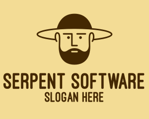 Bearded Hat Man  logo design