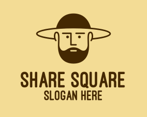 Bearded Hat Man  logo design