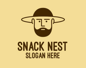 Bearded Hat Man  logo design