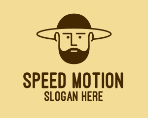 Bearded Hat Man  logo design